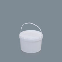 7lt Round White Container with 7lt White lid