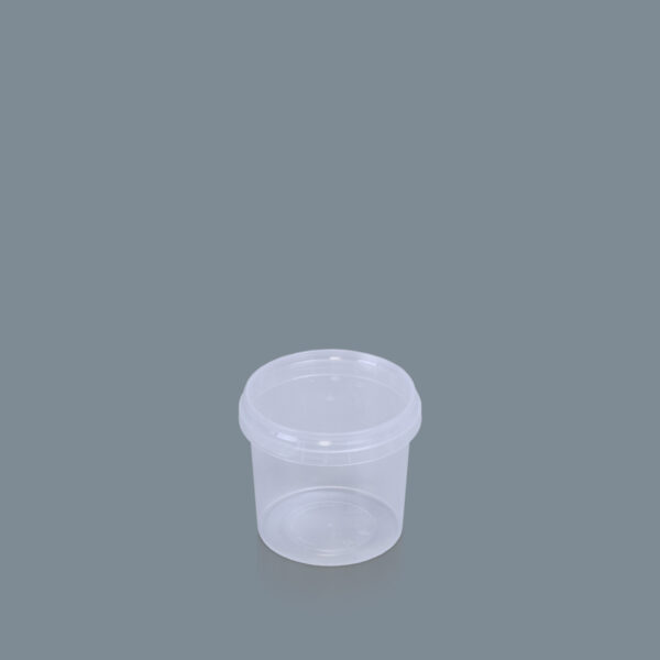 670ml Clear Round Container - (500) with 365ml Clear Round lid